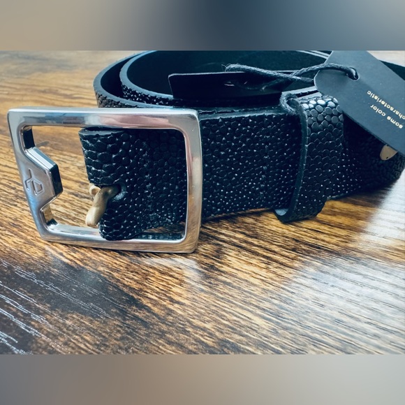 NWT Rag & Bone Boyfriend Textured Leather Belt-Small - Picture 3 of 9